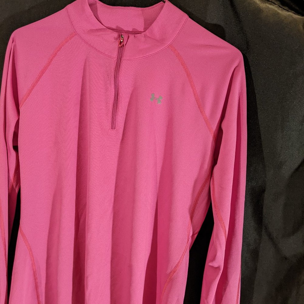Pink Quarter Zip Under Armour All Seasoned Light Jacket